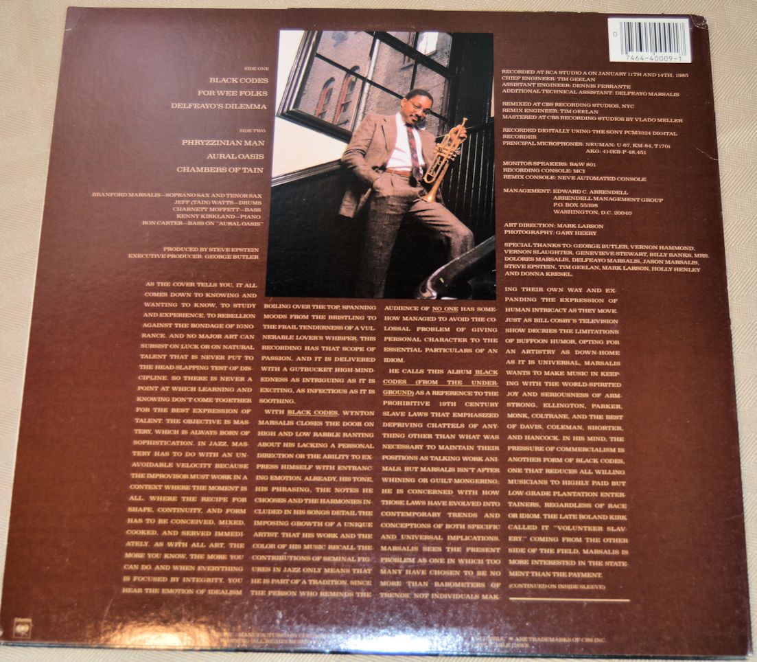 Marsalis, Wynton - Black Codes