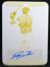 2025 Leaf Metal Baseball Yellow Printing Plate 1/1 featuring Dexter McCleon Jr. autograph