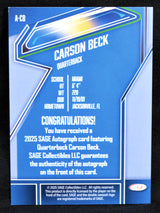 Carson Beck - Autograph #'d 2026 Sage