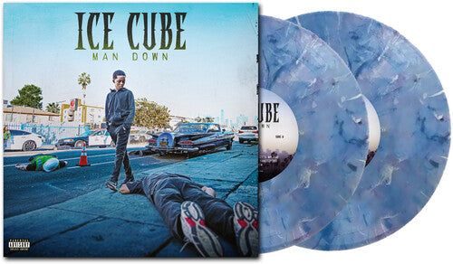 Ice Cube - Man Down, Vinyl Record Album LP, Blue & White Splatter