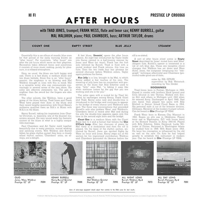 Jones, Thad - After Hours