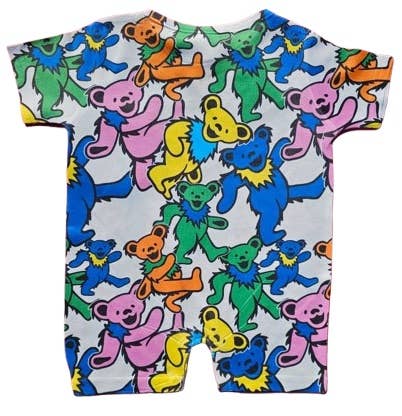 Grateful Dead Swirling Dancing Bears Onesie Romper