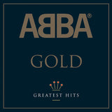 Front cover of ABBA Gold Greatest Hits album with classic logo and crown