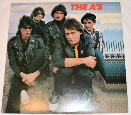 Album cover featuring a band with the title 'The A's' and a beach scene.