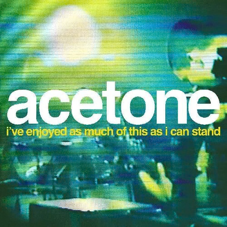 Album cover with 'acetone' text and a blurred background