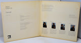 Album cover with text and small images on a white background