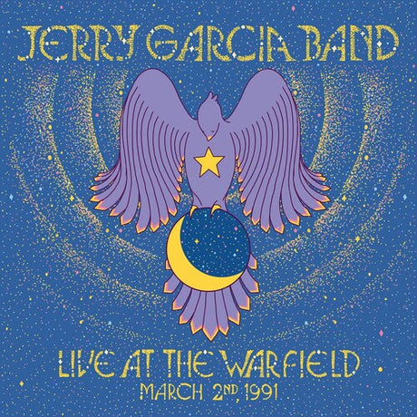 Jerry Garcia Band Live at the Warfield 1991 album cover with purple bird artwork