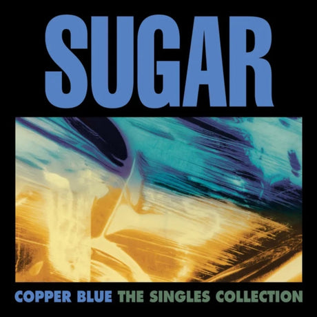 Sugar Copper Blue The Singles Collection album cover with abstract blue and gold artwork