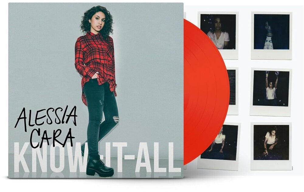 Vinyl record with a cover featuring a person and album title 'Know It All' by Alessia Cara.