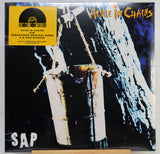 SAP's 'Alice in Chains' 12-inch vinyl record cover, featuring the band's yellow sticker on the top left and the album artwork of a hanging bucket against a dark background.