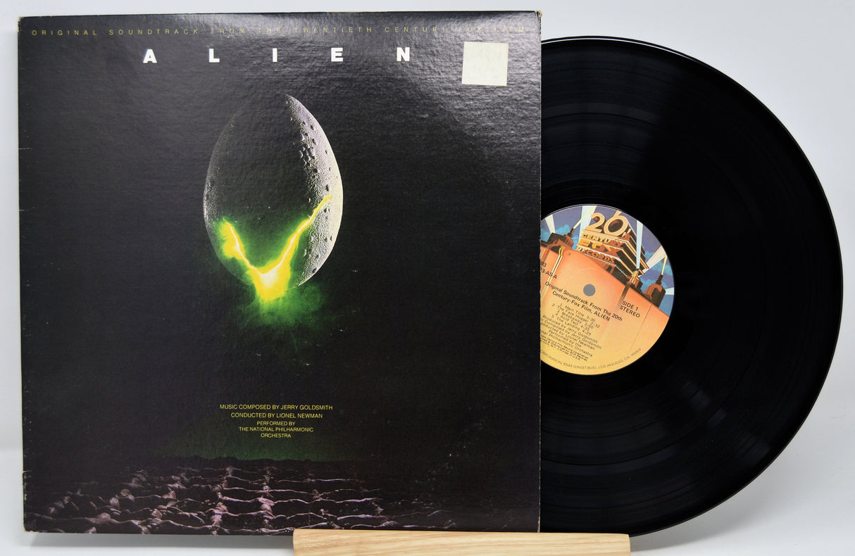 Front cover of Alien 1979 soundtrack vinyl LP featuring iconic glowing egg artwork