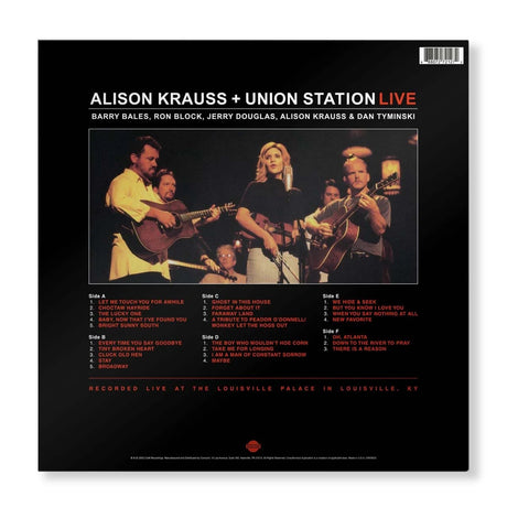 Vinyl record cover featuring Alison Krauss and Union Station with a black background
