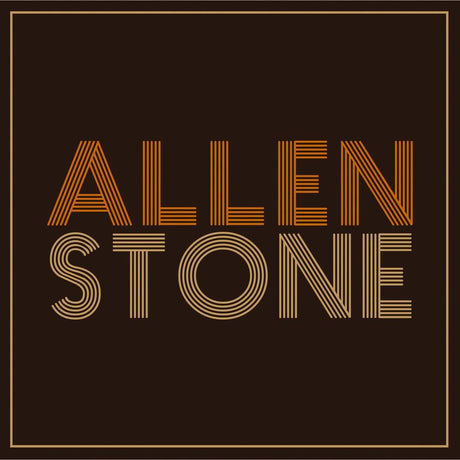 Front cover of Allen Stone album with bold, vintage-style orange and gold lettering