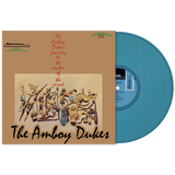Vinyl record and cover of 'The Amboy Dukes' with blue disc and brown cover