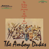 Album cover for 'The Amboy Dukes - Journey To The Center Of The Mind' featuring a collage of musical instruments and other items, with the band's name at the bottom.