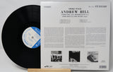 Back cover and vinyl record of Andrew Hill's Smokestack Blue Note LP showing tracklist and credits