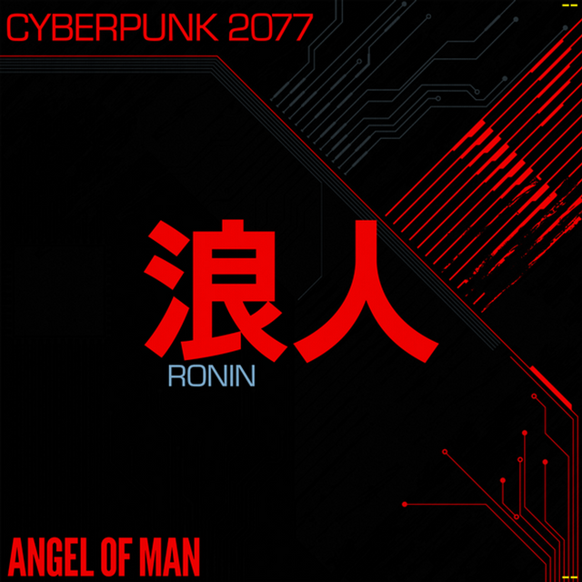 Cover of 'Cyberpunk 2077: Angel of Man' with red text on a black background