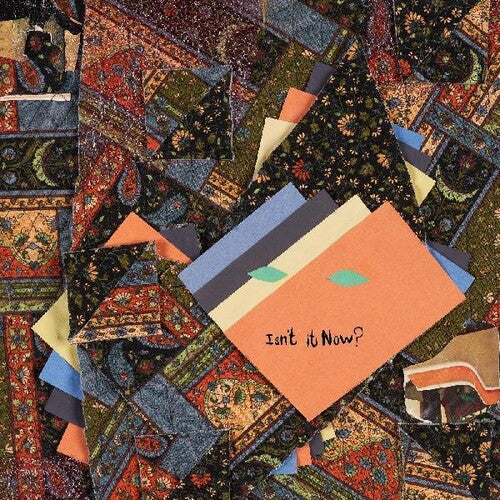 Vinyl record front cover for Animal Collective release 'Isn't It Now?' showing quilt like fabric pieces.
