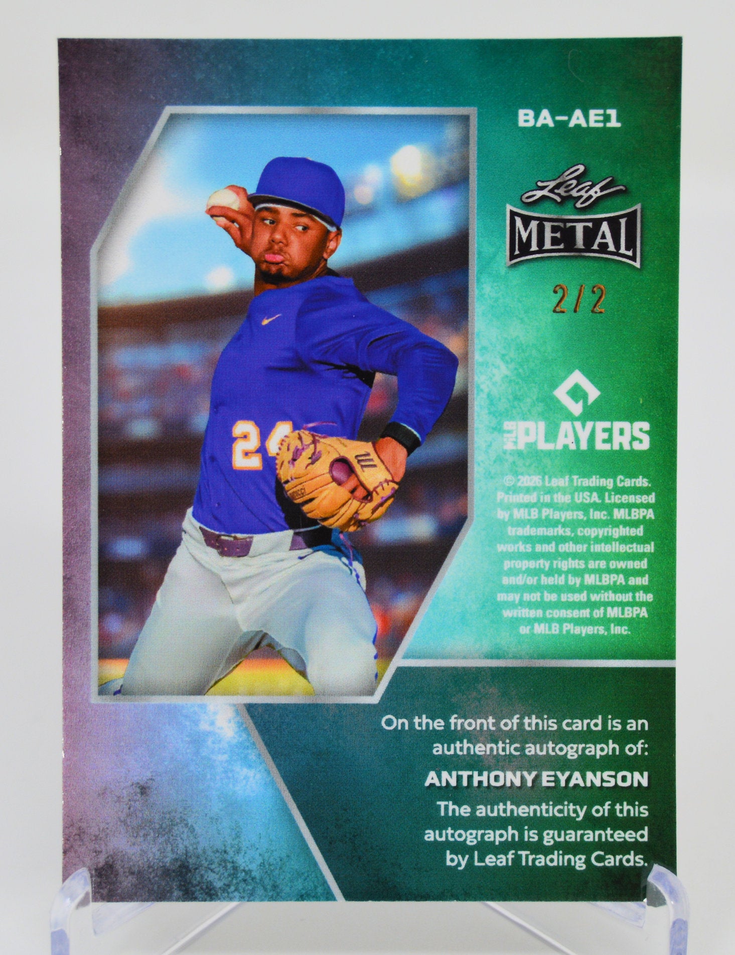 Eyanson, Anthony - 2026 Leaf Metal Signed #'d 2/2