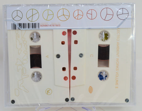 Aphex Twin, Selected Ambient Volume II Cassette tapes with peace symbol design on the cover