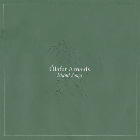 Vinyl record cover for 'Island Songs' by Olafur Arnalds, featuring a mountain illustration.