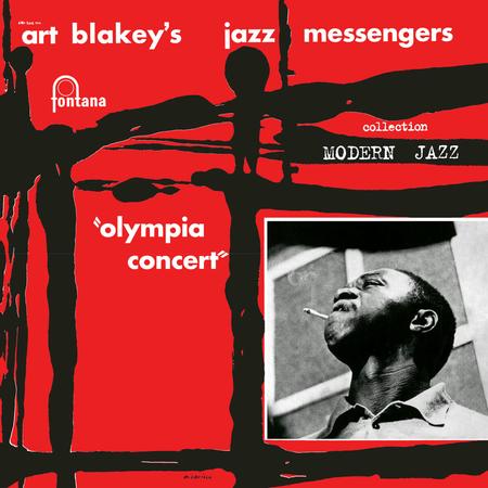 Album cover of 'Art Blakey's Jazz Messengers' featuring a silhouette and a close-up of a person.