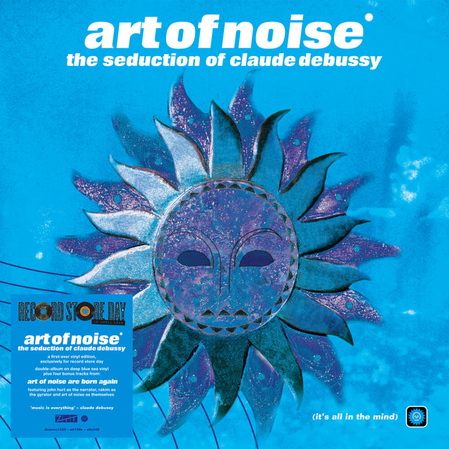 Album cover for 'The Seduction of Claude Debussy' by art of noise with a blue and purple sun design.