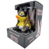 Rubber duck with Aviary Grande Dangerous Duck Tour packaging
