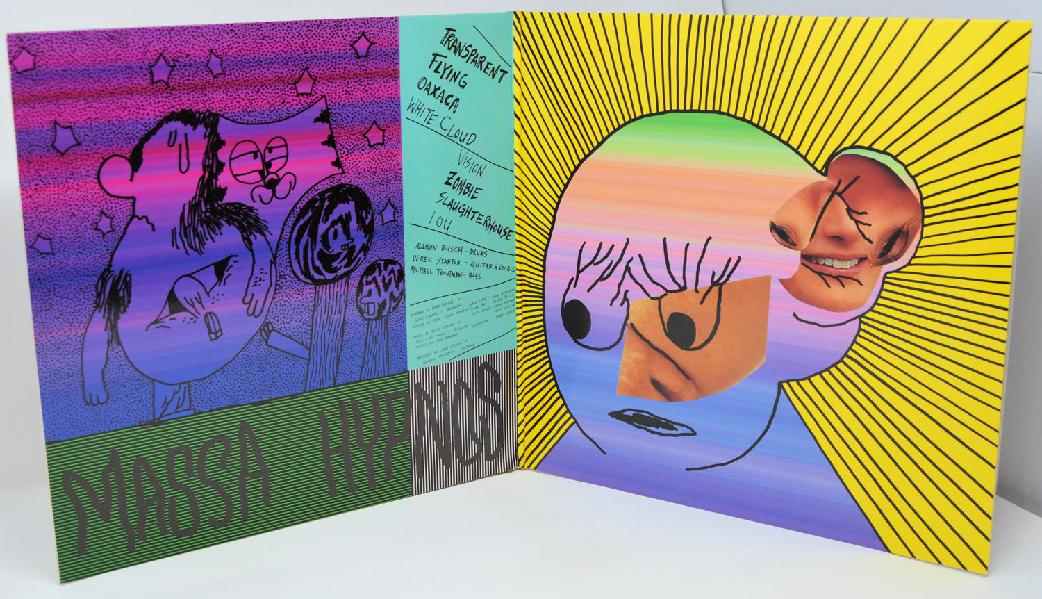 Massa Hypnos album gatefold with trippy illustrated artwork and tracklist