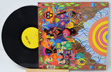 Vibrant psychedelic back cover and vinyl record of Massa Hypnos LP