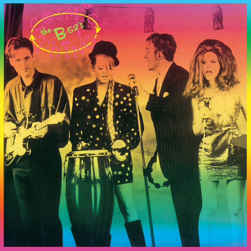 The product image features the album cover of "Cosmic Thing" by The B-52's. It displays a colorful, vibrant image of the band members dressed in eye-catching, eclectic attire.