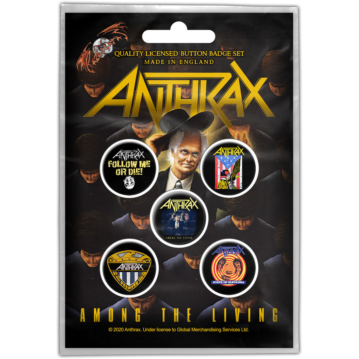 Anthrax - Among Living Buttons Pack