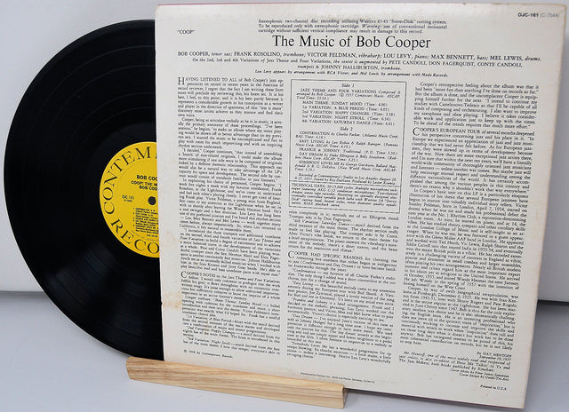 The Music of Bob Cooper vinyl record with detailed back cover sleeve and track information