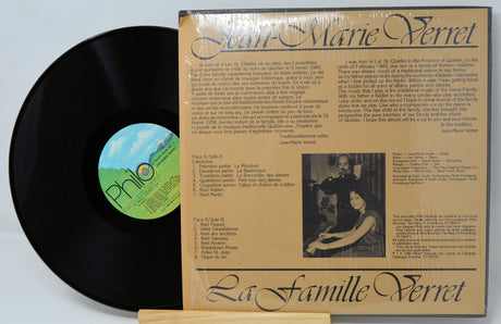 Jean-Marie Verret La Famille Verret Volume 2 vinyl record and back cover with album notes and track list