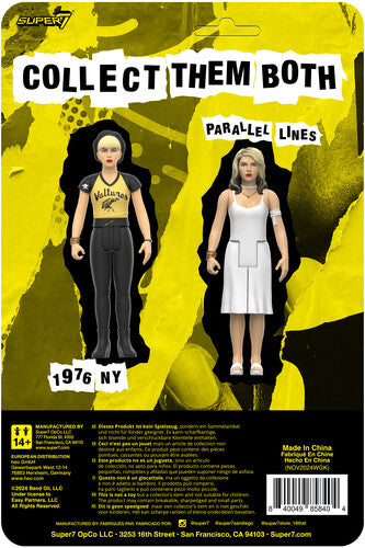 Packaging back showing Debbie Harry figures and collectible details
