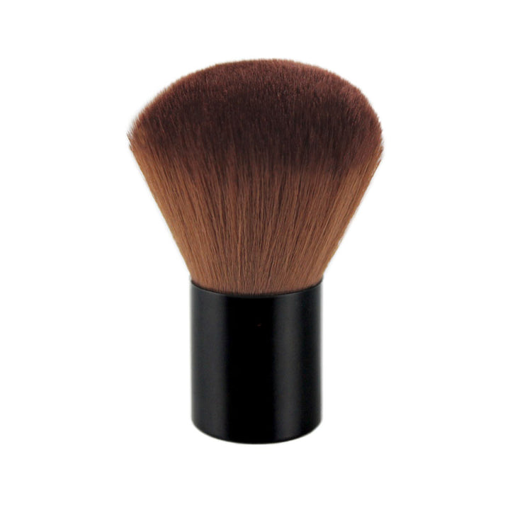 A record brush with a black handle and brown bristles.