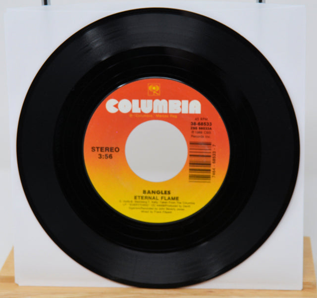 Vinyl record with Columbia label on a white background