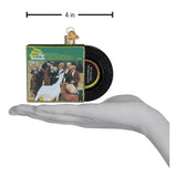Hand displaying Beach Boys Pet Sounds album glass ornament with record detail