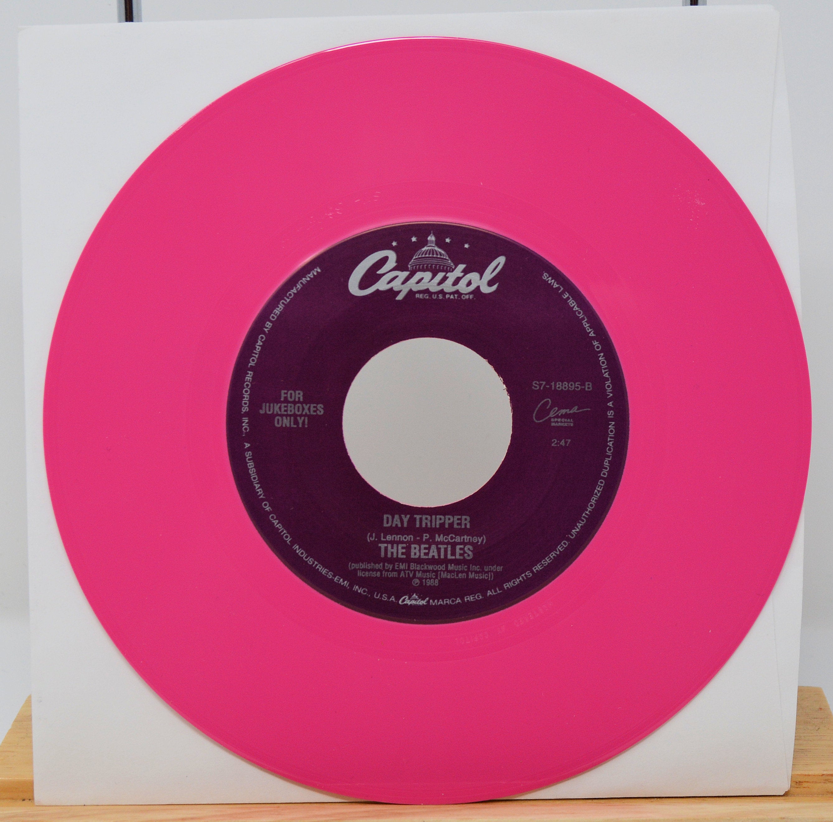 The Beatles - We Can Work It Out / Day Tripper, Pink Vinyl 45 RPM – Joe ...