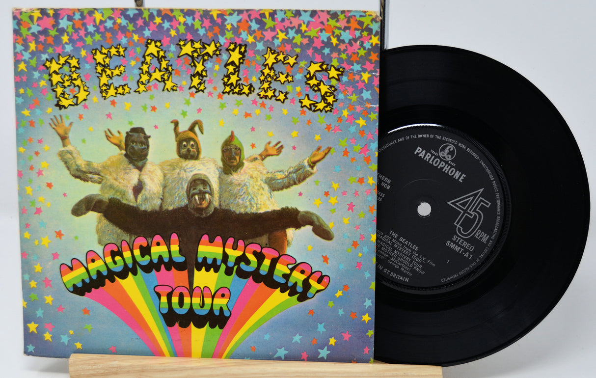 Vinyl record and cover of 'The Beatles' Magical Mystery Tour' album