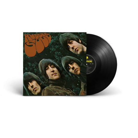 A vinyl record partially pulled from its album sleeve, showing the front cover art and a black record disc on a clean white background.