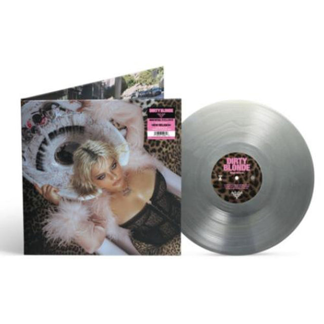 Vinyl record and cover with 'Dirty Blonde' by Bebe Rexha branding on a white background