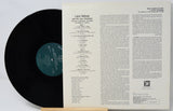 Vinyl record with text on a white background