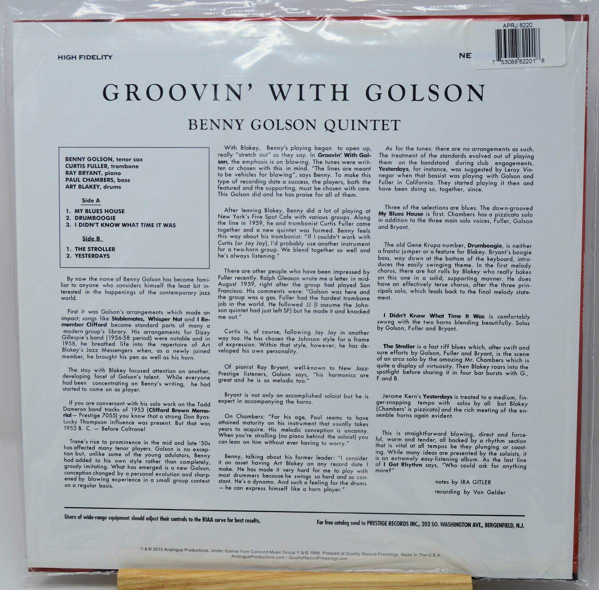 Golson, Benny ‎- Groovin' With Golson