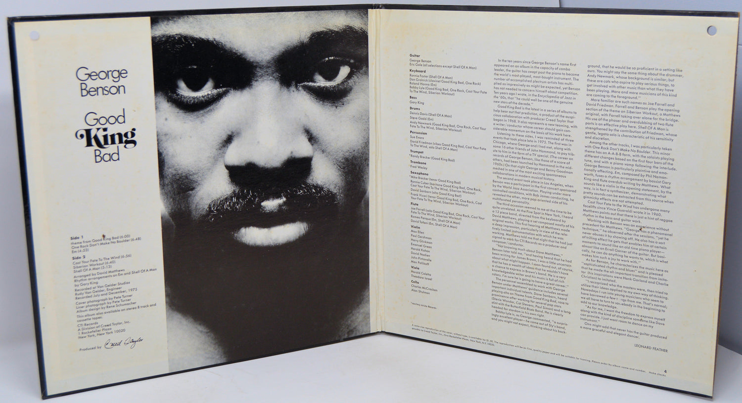 Album cover with a black and white portrait and text on a white background