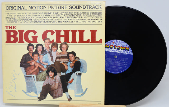 Vinyl record and cover for 'The Big Chill' soundtrack with Motown logo.