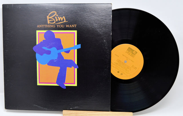 Front cover of Bim's 'Anything You Want' vinyl LP with vibrant silhouette artwork