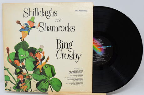 Vinyl record with cover featuring 'Shillelagh and Shamrocks' by Bing Crosby