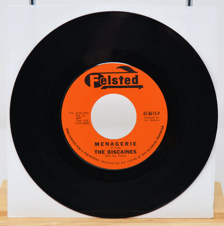 Vinyl record with orange label featuring 'Felsted' on a white background
