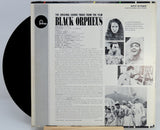 Back cover of Black Orpheus original soundtrack vinyl with tracklist and film scene photos